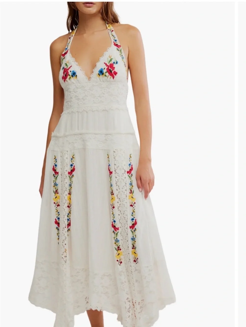 Free People Keila Halter Neck Midi Dress